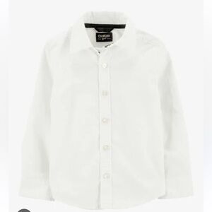 NWT - OSHKOSH Toddler Uniform Button-Front Shirt. WHITE. SIZE 2T